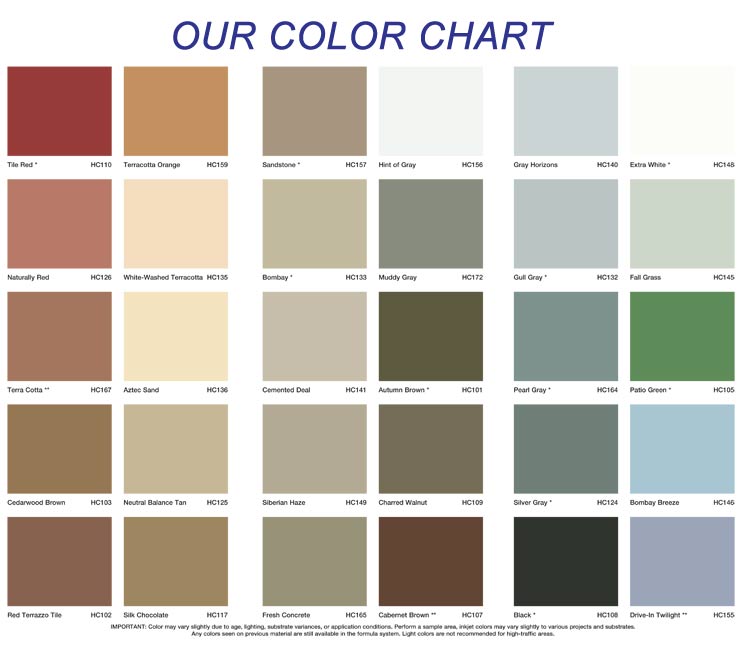 our color chart